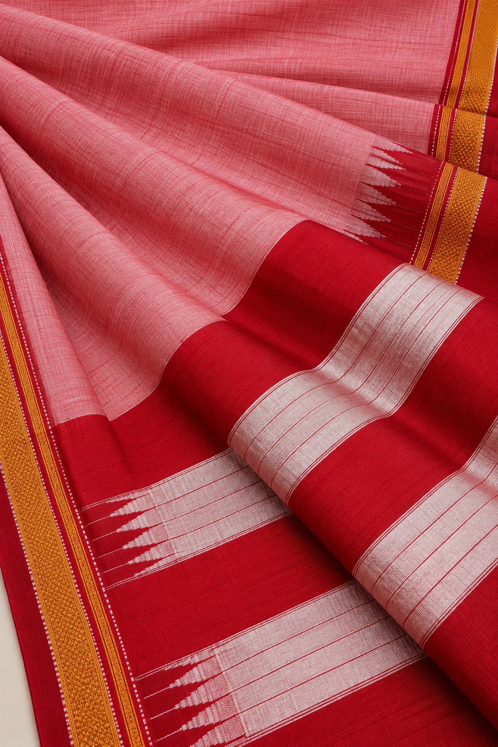 Close-up of Ilkal weave and border