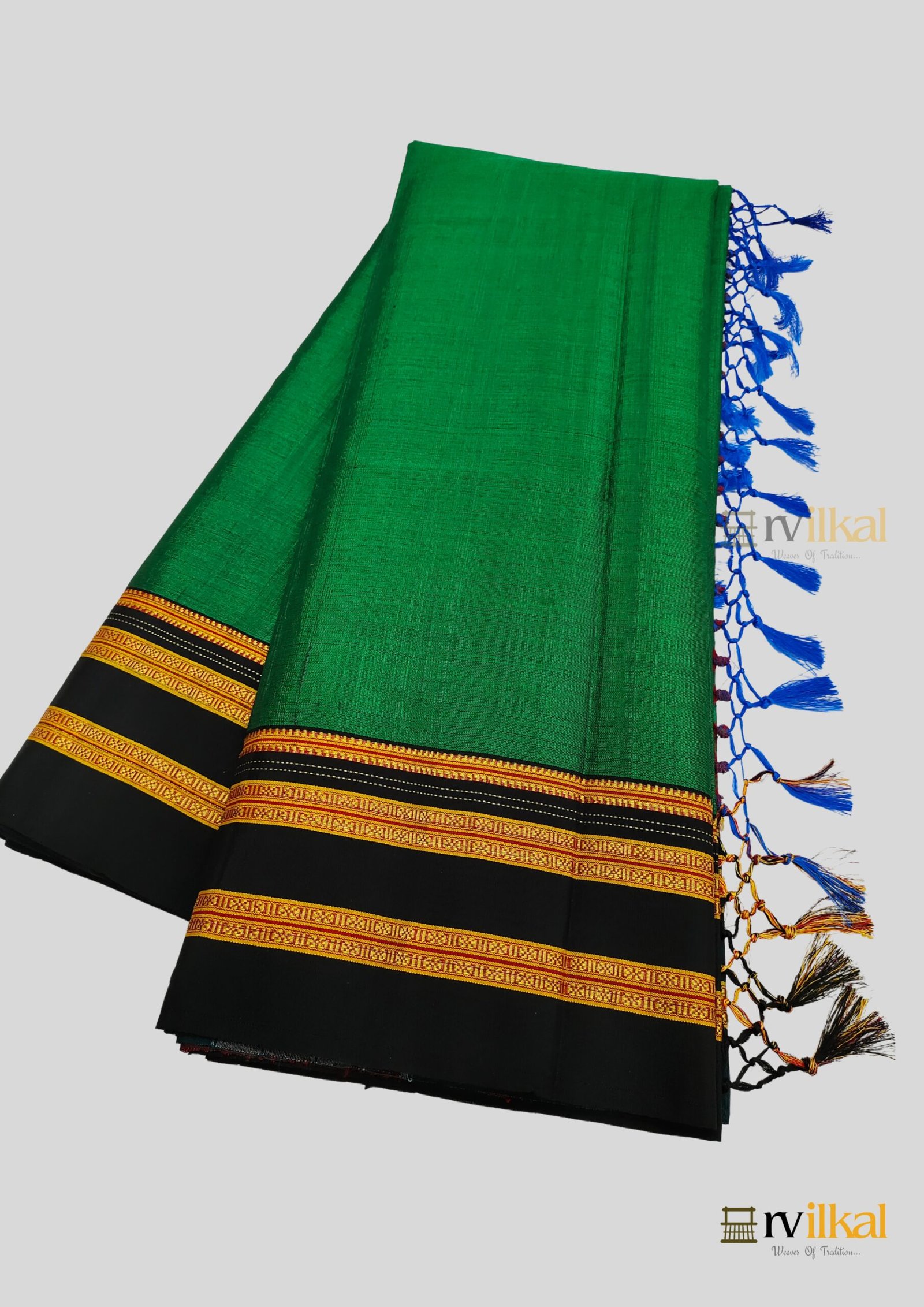 Neon Green Ilkal Silk Saree – UTPALADesigns